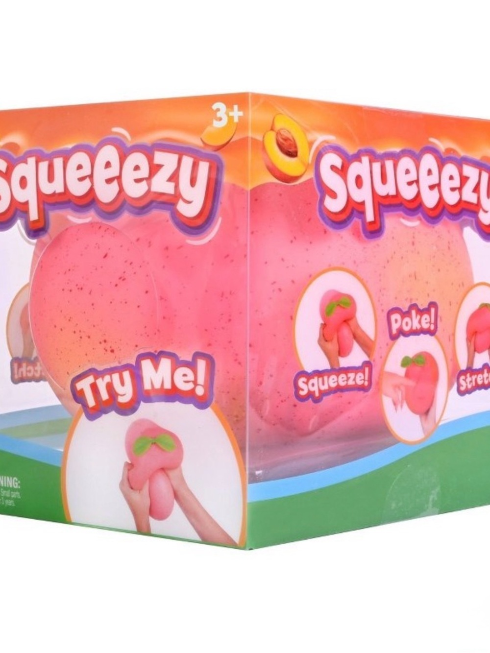 Toymendous Squeeze Peach Squishy Toy Viral Rare Sensory Food Fidget. New